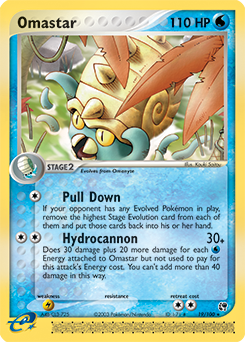 Omastar 19/100 Pokémon card from Ex Sandstorm for sale at best price