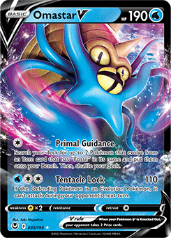 Omastar V 035/195 Pokémon card from Silver Tempest for sale at best price