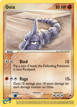 Onix 71/100 Pokémon card from Ex Sandstorm for sale at best price
