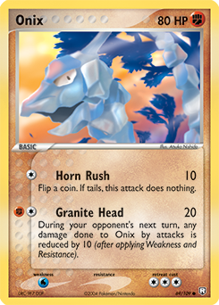 Carte Pokémon Commune Onix 69/109 de la série Ex Team Rocket Returns