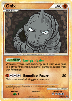 Common Pokémon card Onix 56/95 from Unleashed expansion