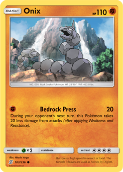 Onix 103/236 Pokémon card from Unified Minds for sale at best price