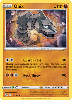 Onix 138/264 Pokémon card from Fusion Strike for sale at best price