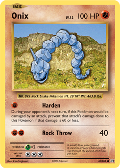Onix 61/108 Pokémon card from Evolutions for sale at best price