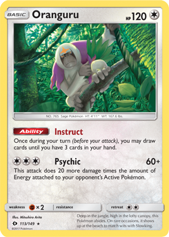 Oranguru 113/149 Pokémon card from Sun & Moon for sale at best price