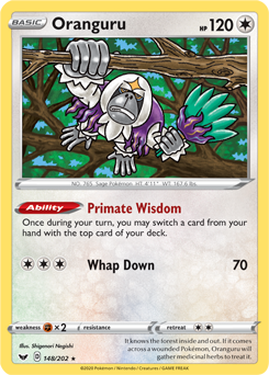 Oranguru 148/202 Pokémon card from Sword & Shield for sale at best price