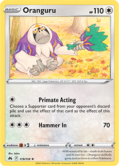 Oranguru 119/159 Pokémon card from Crown Zenith for sale at best price