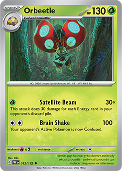 Orbeetle 12/182 Pokémon card from Paradox Rift for sale at best price