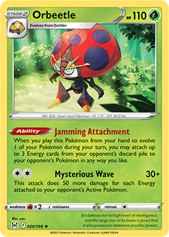 Orbeetle 020/196 Pokémon card from Lost Origin for sale at best price