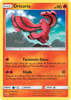 Oricorio 14/145 Pokémon card from Guardians Rising for sale at best price