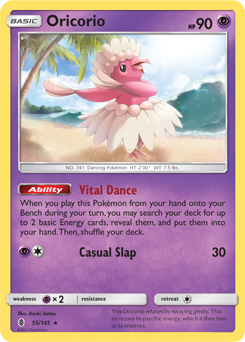 Oricorio 55/145 Pokémon card from Guardians Rising for sale at best price