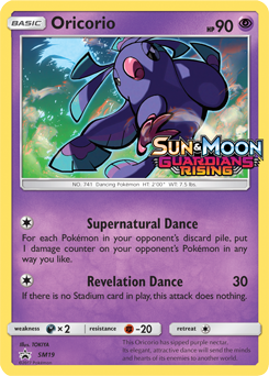 Promo Pokémon card Oricorio SM19 from Sun and Moon Promos expansion