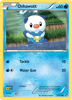 Common Pokémon card Oshawott 27/114 from Black & White expansion