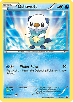 Promo Pokémon card Oshawott BW03 from Back & White Promos expansion