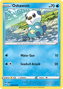Common Pokémon card Oshawott 033/185 from Vivid Voltage expansion