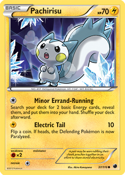 Pachirisu 37/116 Pokémon card from Plasma Freeze for sale at best price