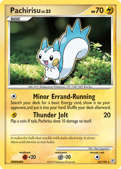 Pachirisu 35/130 Pokémon card from Diamond & Pearl for sale at best price