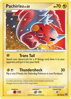Pachirisu 43/100 Pokémon card from Majestic Dawn for sale at best price