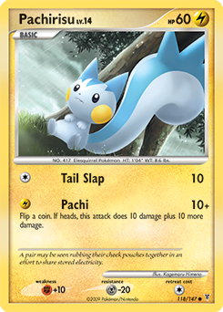 Common Pokémon card Pachirisu 118/147 from Supreme Victors expansion