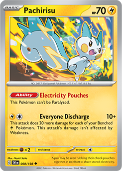 Uncommon Pokémon card Pachirisu 068/198 from Scarlet & Violet expansion