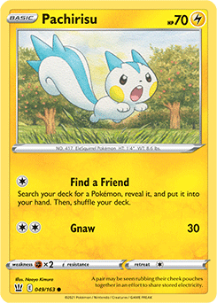 Pachirisu 49/163 Pokémon card from Battle Styles for sale at best price