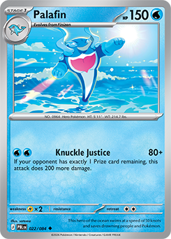 Uncommon Pokémon card Palafin 22/84 from Pitch Black expansion