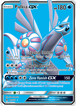 Full Art Pokémon Pokémon card Palkia GX 119/131 from Forbidden Light expansion