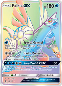 Secret Rainbow GX Pokémon card Palkia GX 132/131 from Forbidden Light expansion