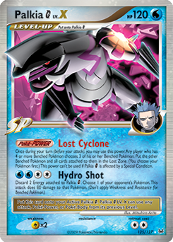 Lv. X Pokémon card Palkia LV.X 125/127 from Platinuim expansion