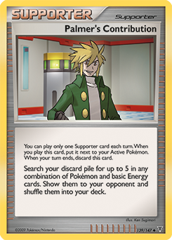Uncommon Pokémon card Palmer's Contribution 139/147 from Supreme Victors expansion