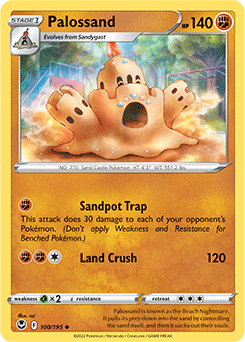 Palossand 100/195 Pokémon card from Silver Tempest for sale at best price