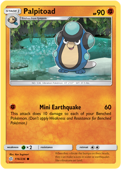 Palpitoad 116/236 Pokémon card from Cosmic Eclipse for sale at best price
