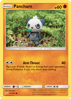 Pancham 81/181 Pokémon card from Team Up for sale at best price