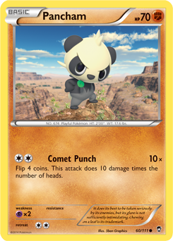 Pancham 60/111 Pokémon card from Furious Fists for sale at best price