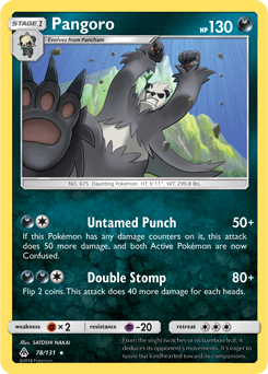 Pangoro 78/131 Pokémon card from Forbidden Light for sale at best price