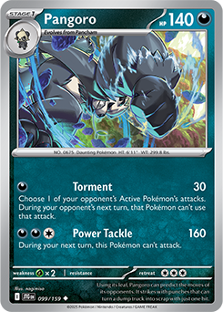 Uncommon Pokémon card Pangoro 99/159 from Journey Together expansion