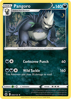 Pangoro 080/159 Pokémon card from Crown Zenith for sale at best price