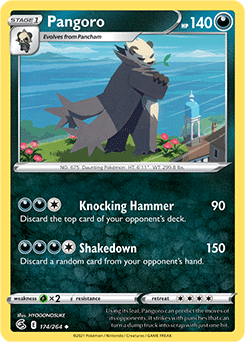 Uncommon Pokémon card Pangoro 174/264 from Fusion Strike expansion