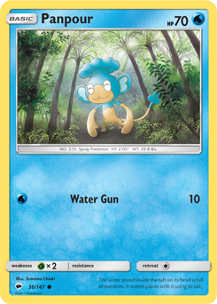 Panpour 36/147 Pokémon card from Burning Shadows for sale at best price