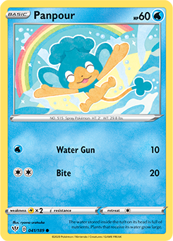 Common Pokémon card Panpour 41/189 from Darkness Ablaze expansion