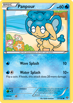 Common Pokémon card Panpour 37/146 from X&Y expansion