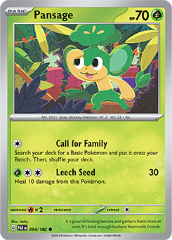 Pansage 4/182 Pokémon card from Paradox Rift for sale at best price