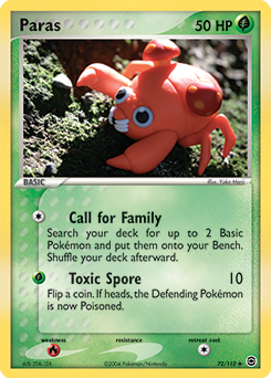 Carte Pokémon Paras 72/112 de la série Ex Rouge Feu Vert Feuille en vente au meilleur prix