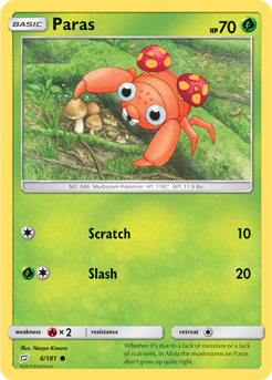 Paras 6/181 Pokémon card from Team Up for sale at best price