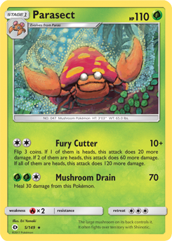Parasect 5/149 Pokémon card from Sun & Moon for sale at best price