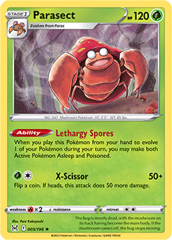Parasect 005/196 Pokémon card from Lost Origin for sale at best price