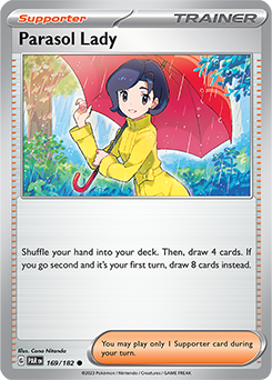 Parasol Lady 169/182 Pokémon card from Paradox Rift for sale at best price