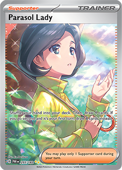 Parasol Lady 255/182 Pokémon card from Paradox Rift for sale at best price