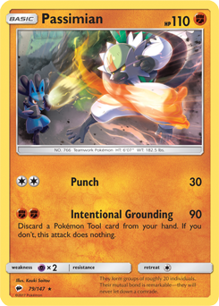 Passimian 79/147 Pokémon card from Burning Shadows for sale at best price