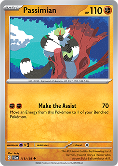 Passimian 118/193 Pokémon card from Paldea Evolved for sale at best price